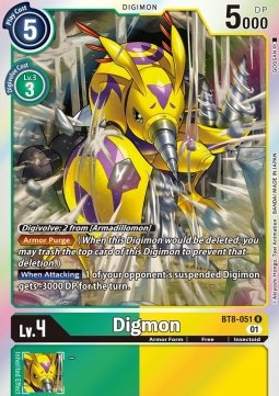 Digmon (BT8-051) (V.1)⁣ - New Awakening⁣ (Rare)⁣ [051]