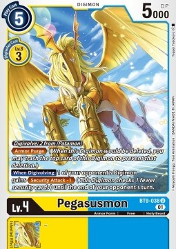 Pegasusmon (BT9-038)⁣ - X Record⁣ (Uncommon)⁣ [038]