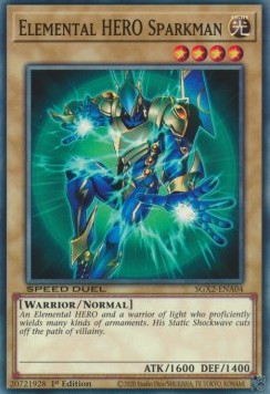 Elemental HERO Sparkman⁣ - Speed Duel GX: Midterm Paradox⁣ (Common)⁣ [A04]