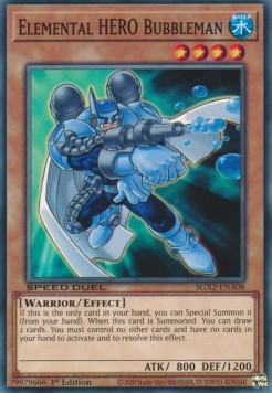 Elemental HERO Bubbleman (V.1 - Common)⁣ - Speed Duel GX: Midterm Paradox⁣ (Common)⁣ [A08]