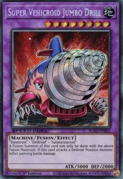 Super Vehicroid Jumbo Drill (V.2 - Secret Rare)⁣ - Speed Duel GX: Midterm Paradox⁣ (Secret Rare)⁣ [B22]