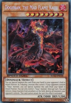 Dogoran, the Mad Flame Kaiju (V.2 - Secret Rare)⁣ - Speed Duel GX: Midterm Paradox⁣ (Secret Rare)⁣ [C08]