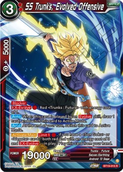 SS Trunks, Evolved Offensive⁣ - Fighter's Ambition⁣ (Rare)⁣ [015]