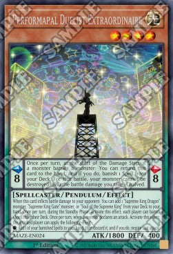 Performapal Duelist Extraordinare⁣ - Maze of Memories⁣ (Rare)⁣ [024]