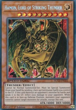 Hamon, Lord of Striking Thunder⁣ - Speed Duel GX: Duelists of Shadows⁣ (Secret Rare)⁣ [G02]