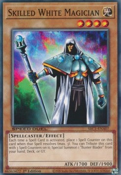 Skilled White Magician⁣ - Speed Duel: Streets of Battle City⁣ (Common)⁣ [A07]