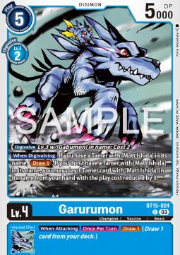 Garurumon (BT15-024)⁣ - Exceed Apocalypse⁣ (Common)⁣ [024]