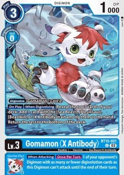 Gomamon (X Antibody) (BT15-021)⁣ - Exceed Apocalypse⁣ (Uncommon)⁣ [021]