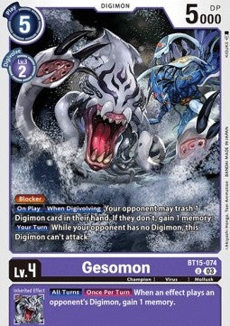 Gesomon (BT15-074)⁣ - Exceed Apocalypse⁣ (Uncommon)⁣ [074]