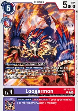 Loogarmon (BT15-075)⁣ - Exceed Apocalypse⁣ (Common)⁣ [075]