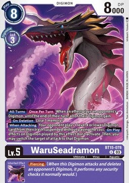 WaruSeadramon (BT15-078)⁣ - Exceed Apocalypse⁣ (Uncommon)⁣ [078]