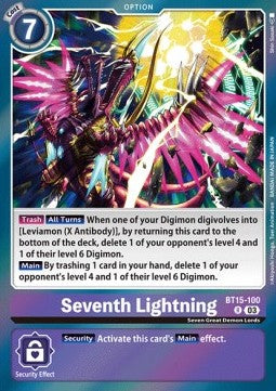 Seventh Lightning (BT15-100)⁣ - Exceed Apocalypse⁣ (Rare)⁣ [100]