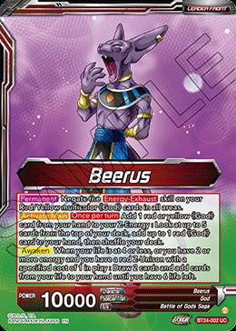 Beerus // Beerus, Pursuing the Power of the Gods (V.1 - Leader)⁣ - Beyond Generations⁣ (Leader)⁣ [002]