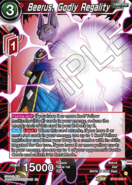 Beerus, Godly Regality⁣ - Beyond Generations⁣ (Common)⁣ [006]