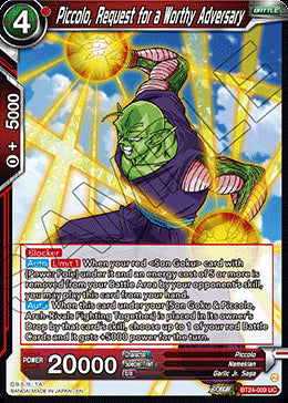 Piccolo, Request for a Worthy Adversary⁣ - Beyond Generations⁣ (Uncommon)⁣ [009]