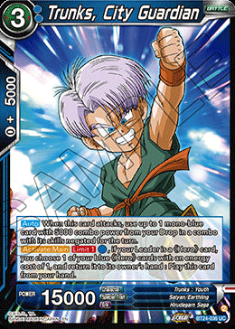 Trunks, City Guardian (V.1 - Uncommon)⁣ - Beyond Generations⁣ (Uncommon)⁣ [036]