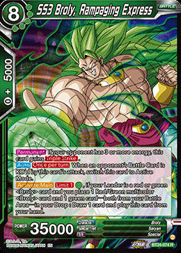 SS3 Broly, Rampaging Express (V.1 - Rare)⁣ - Beyond Generations⁣ (Rare)⁣ [074]