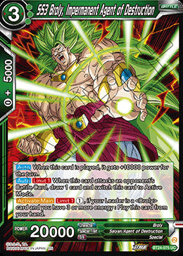 SS3 Broly, Impermanent Agent of Destruction (V.1 - Uncommon)⁣ - Beyond Generations⁣ (Uncommon)⁣ [075]