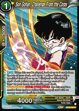 Son Gohan, Challenge From the Corps (V.1 - Common)⁣ - Beyond Generations⁣ (Common)⁣ [092]