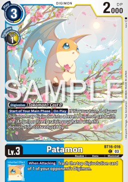 Patamon (BT16-016)⁣ - Beginning Observer⁣ (Common)⁣ [016]