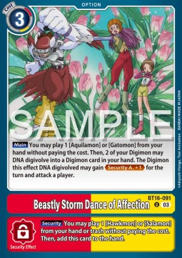 Beastly Storm Dance of Affection (BT16-091)⁣ - Beginning Observer⁣ (Uncommon)⁣ [091]