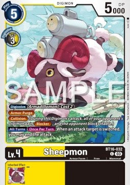 Sheepmon (BT16-032)⁣ - Beginning Observer⁣ (Common)⁣ [032]