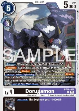 Dorugamon (BT16-058)⁣ - Beginning Observer⁣ (Common)⁣ [058]