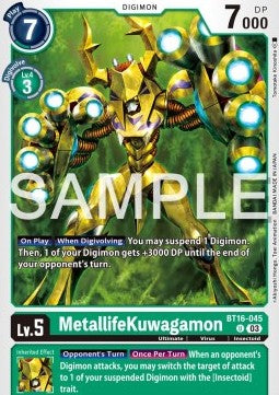 MetallifeKuwagamon (BT16-045)⁣ - Beginning Observer⁣ (Uncommon)⁣ [045]