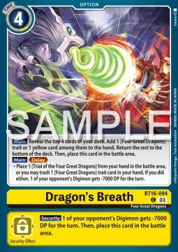 Dragon's Breath (BT16-094)⁣ - Beginning Observer⁣ (Common)⁣ [094]