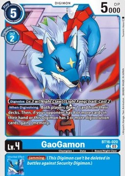 GaoGamon (BT16-020)⁣ - Beginning Observer⁣ (Common)⁣ [020]