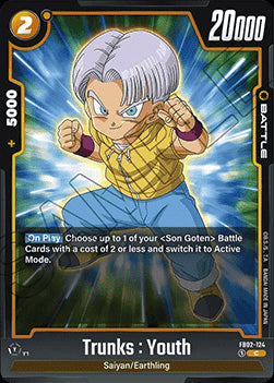 Trunks : Youth (FB02-124) [Fusion World]⁣ - Blazing Aura [Fusion World]⁣ (Common)⁣ [124]