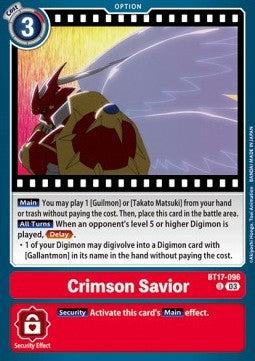 Crimson Savior (BT17-096)⁣ - Secret Crisis⁣ (Uncommon)⁣ [096]