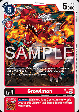 Growlmon (BT17-010)⁣ - Secret Crisis⁣ (Common)⁣ [010]