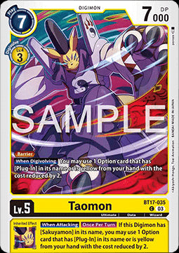 Taomon (BT17-035)⁣ - Secret Crisis⁣ (Common)⁣ [035]