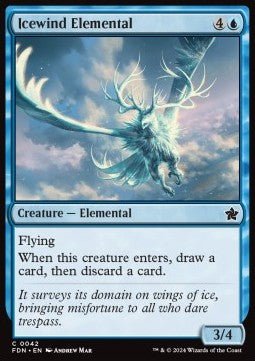 Icewind Elemental⁣ - Magic: The Gathering Foundations⁣ (Common)⁣ [42]