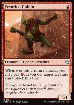 Frenzied Goblin⁣ - Magic: The Gathering Foundations⁣ (Uncommon)⁣ [199]