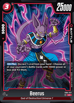 Beerus (FB04-017) [Fusion World]⁣ - Ultra Limit [Fusion World]⁣ (Uncommon)⁣ [017]