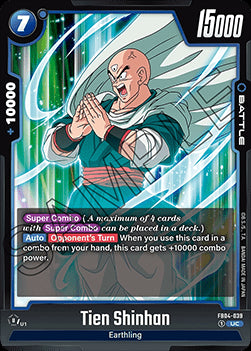 Tien Shinhan (FB04-039) [Fusion World]⁣ - Ultra Limit [Fusion World]⁣ (Uncommon)⁣ [039]