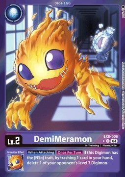 DemiMeramon (EX8-006) (V.2)⁣ - Chain of Liberation⁣ (Alternative Art)⁣ [006]