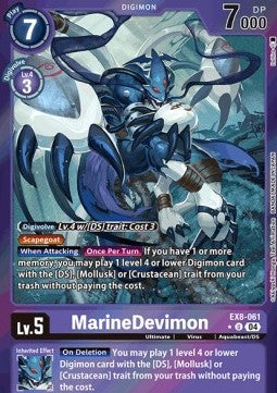 MarineDevimon (EX8-061) (V.2)⁣ - Chain of Liberation⁣ (Alternative Art)⁣ [061]