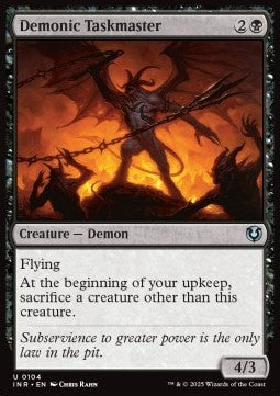 Demonic Taskmaster⁣ - Innistrad Remastered⁣ (Uncommon)⁣ [104]